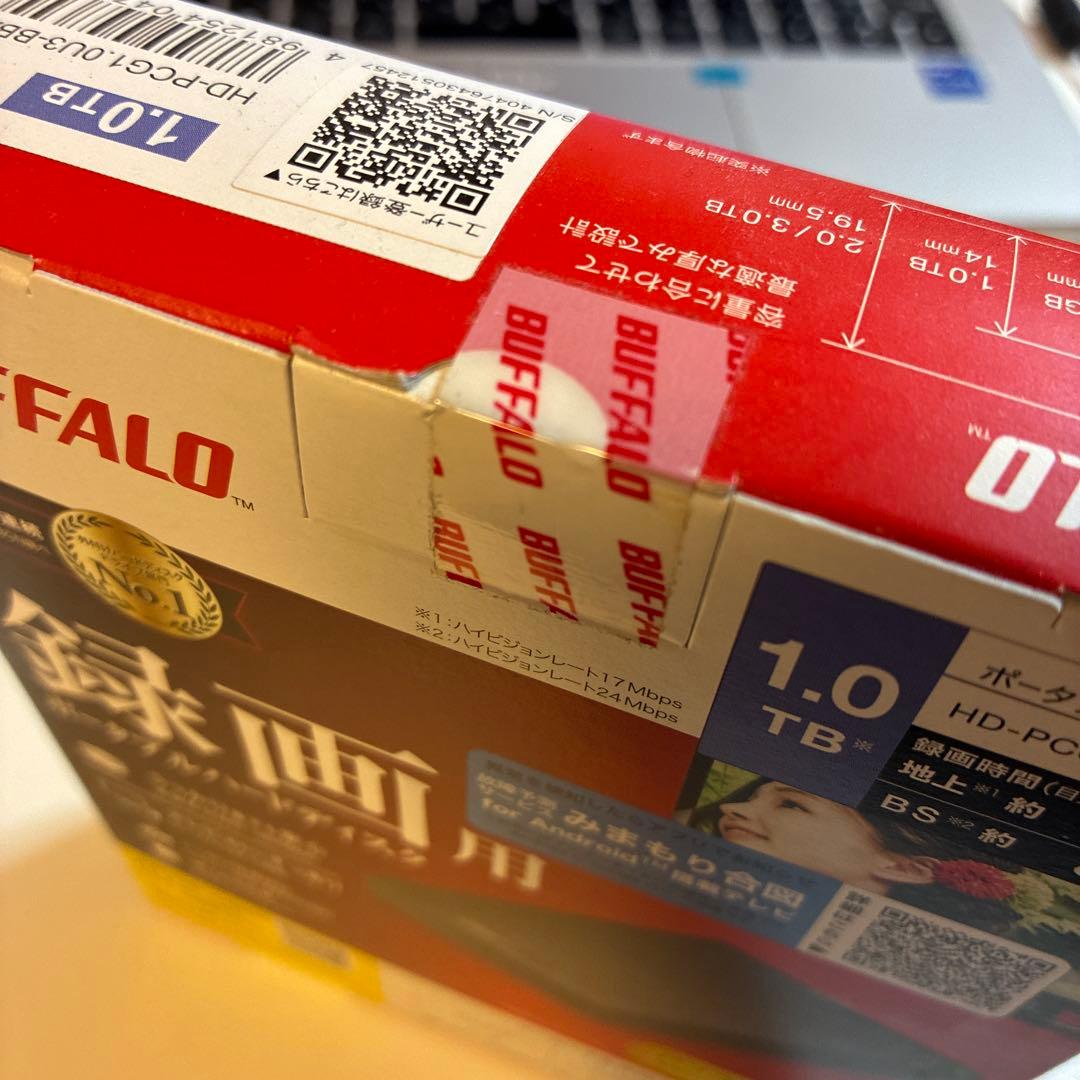 BUFFALO 1.0TB ポータブルHDD HD-PCG1.0U3-BBA