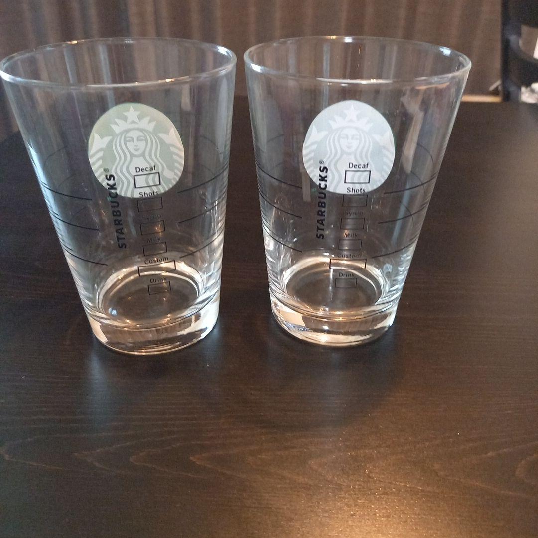 スタバ　旧ロゴメジャーリンググラス２個セット