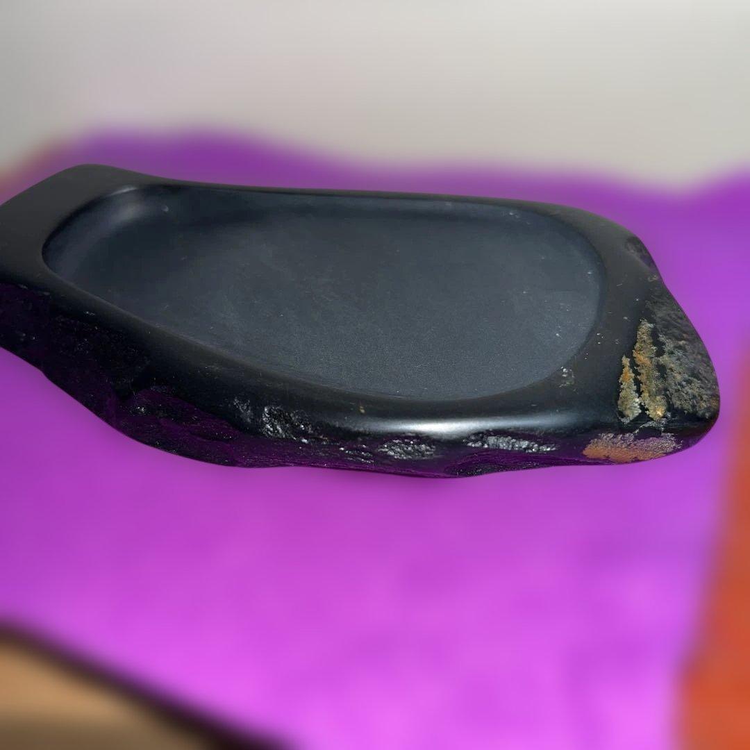 ⭕️鳳来寺硯　希少　金鳳石　清林堂　足木勇　未使用に近い　天成硯　女性好み作品