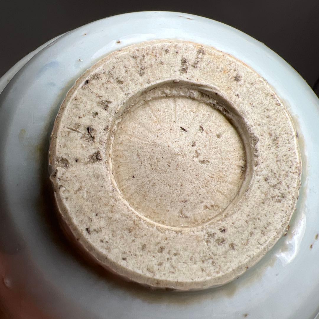 中国明時代　古染付なづな手鉢10客　木箱付　幅約13㎝　東Y8-0313☆2F