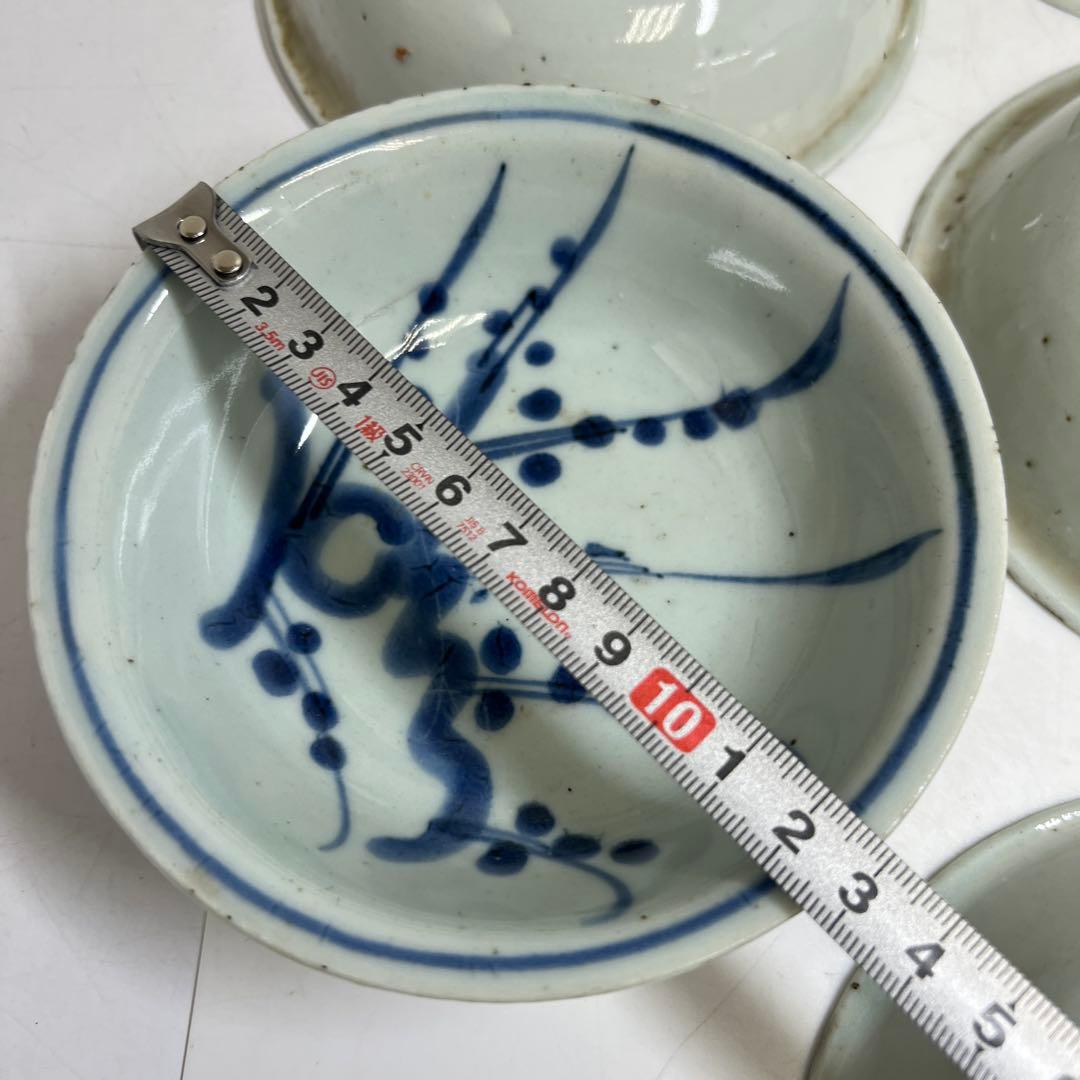 中国明時代　古染付なづな手鉢10客　木箱付　幅約13㎝　東Y8-0313☆2F