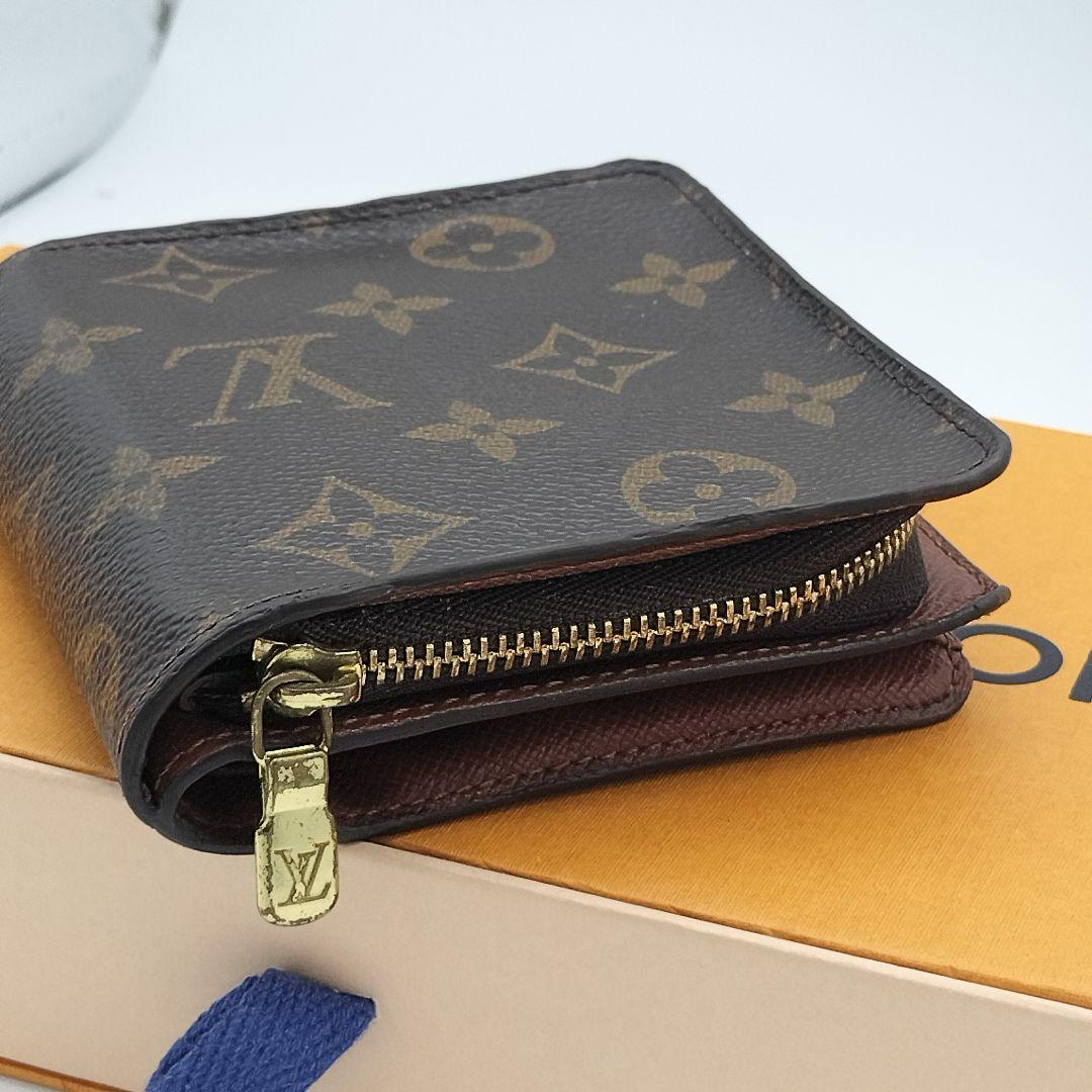 ルイヴィトンモノグラム　コンパクトジップ　折り財布　2つ折