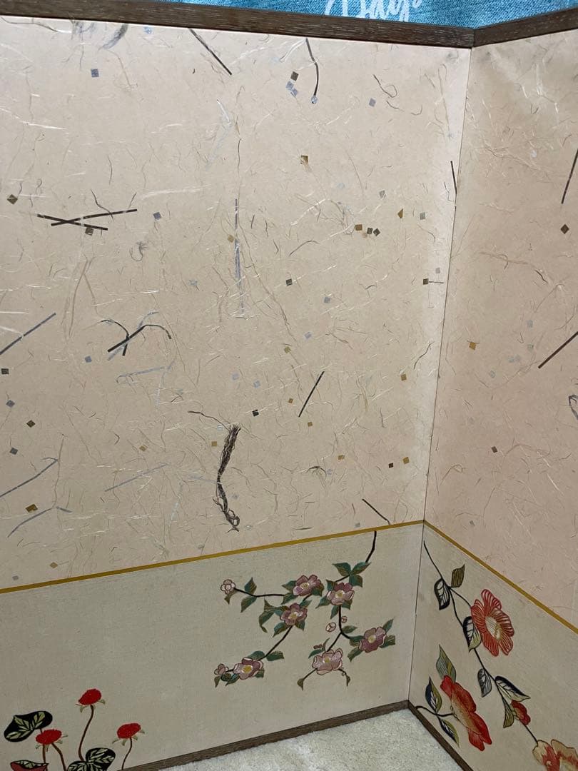 風炉先屏風 ふろさきびょうぶ　刺繍