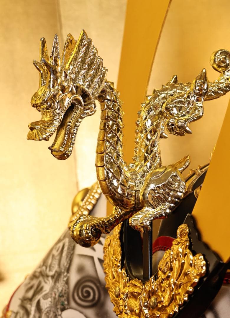 大野龍玉作　伝統工芸品　大鍬形龍前立兜　国宝写　節句　五月　33号 BJ187