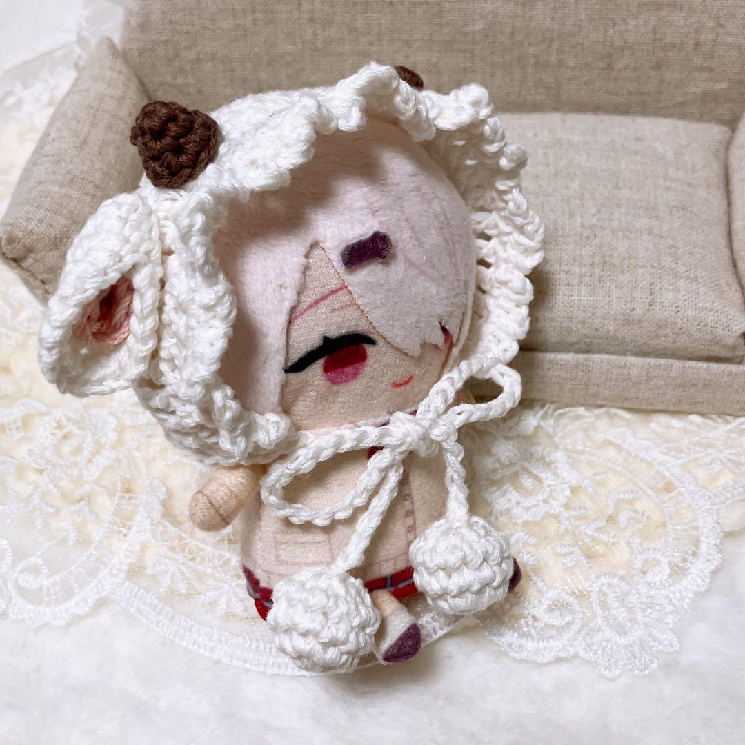 10㎝ ちびぐるみ　にじぱぺ　にじぱぺっと　ぬい服　ひつじボンネット ５6