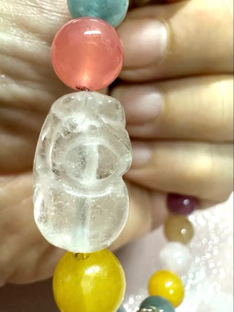 値下げ！ハンドメイド 多色 天然石 ビーズブレスレット9個