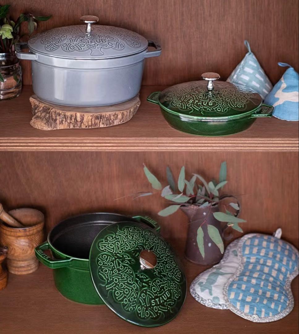 新品ミナペルホネン 鍋しき2枚セット　鍋つかみ　sora check ブルー