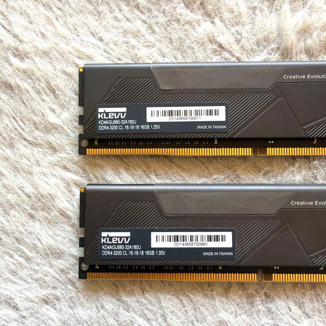 KLEVV DDR4 PC4-25600 16GB x 2枚 32GB