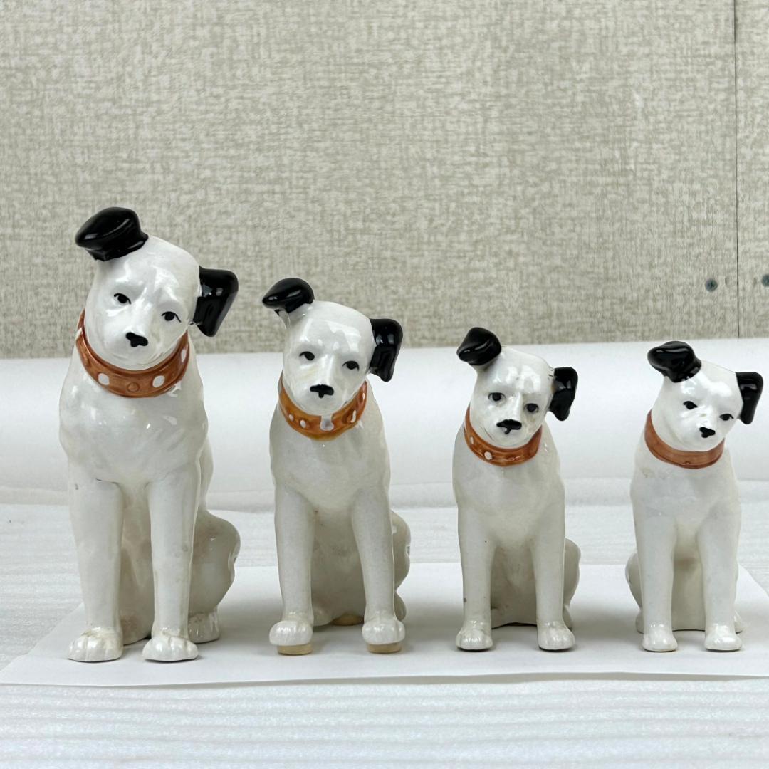 【昭和レトロ】ビクター 犬　ニッパー　陶製置物　10体まとめ売り　アンティーク