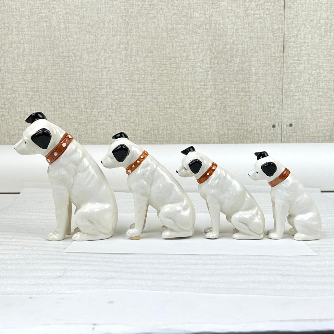 【昭和レトロ】ビクター 犬　ニッパー　陶製置物　10体まとめ売り　アンティーク