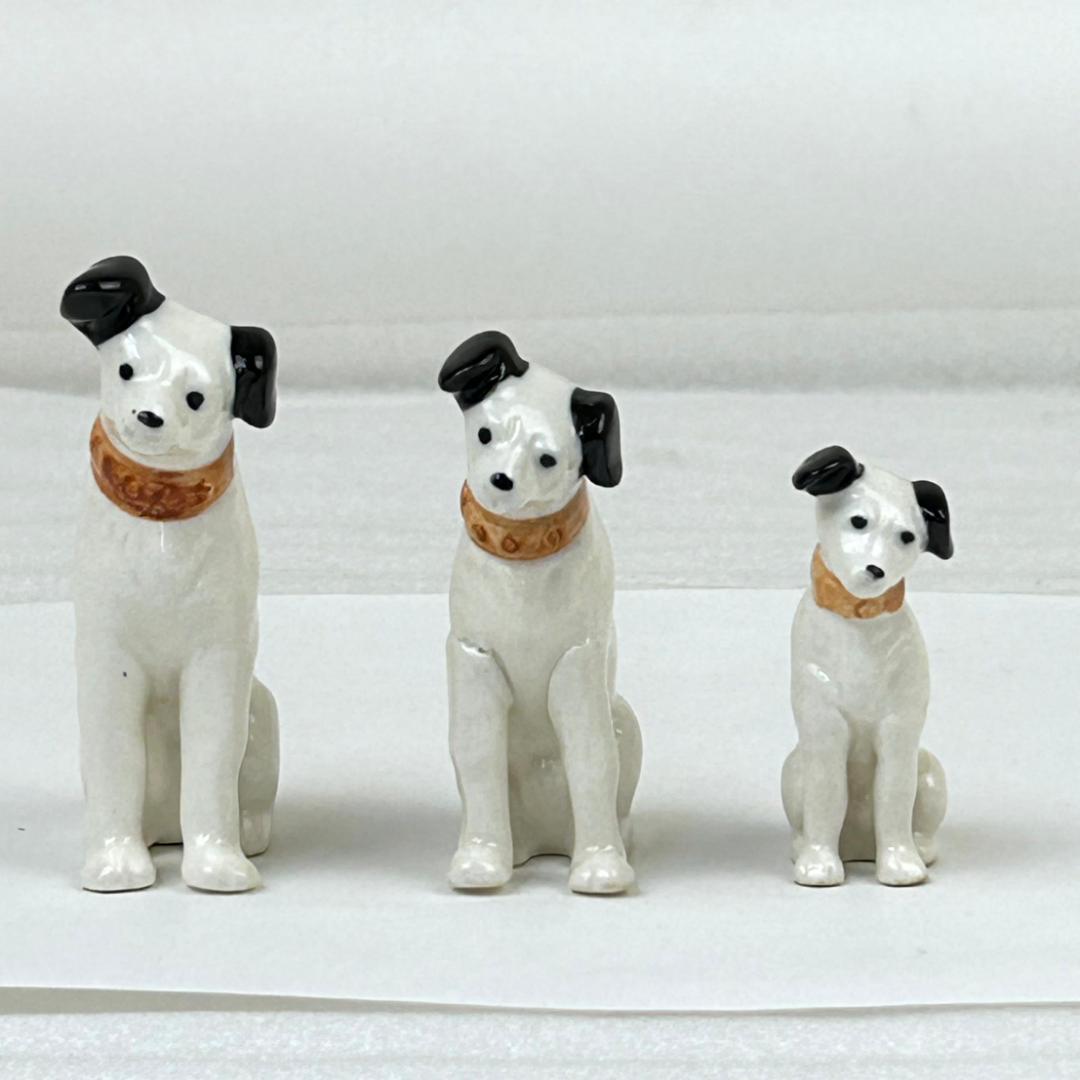 【昭和レトロ】ビクター 犬　ニッパー　陶製置物　10体まとめ売り　アンティーク