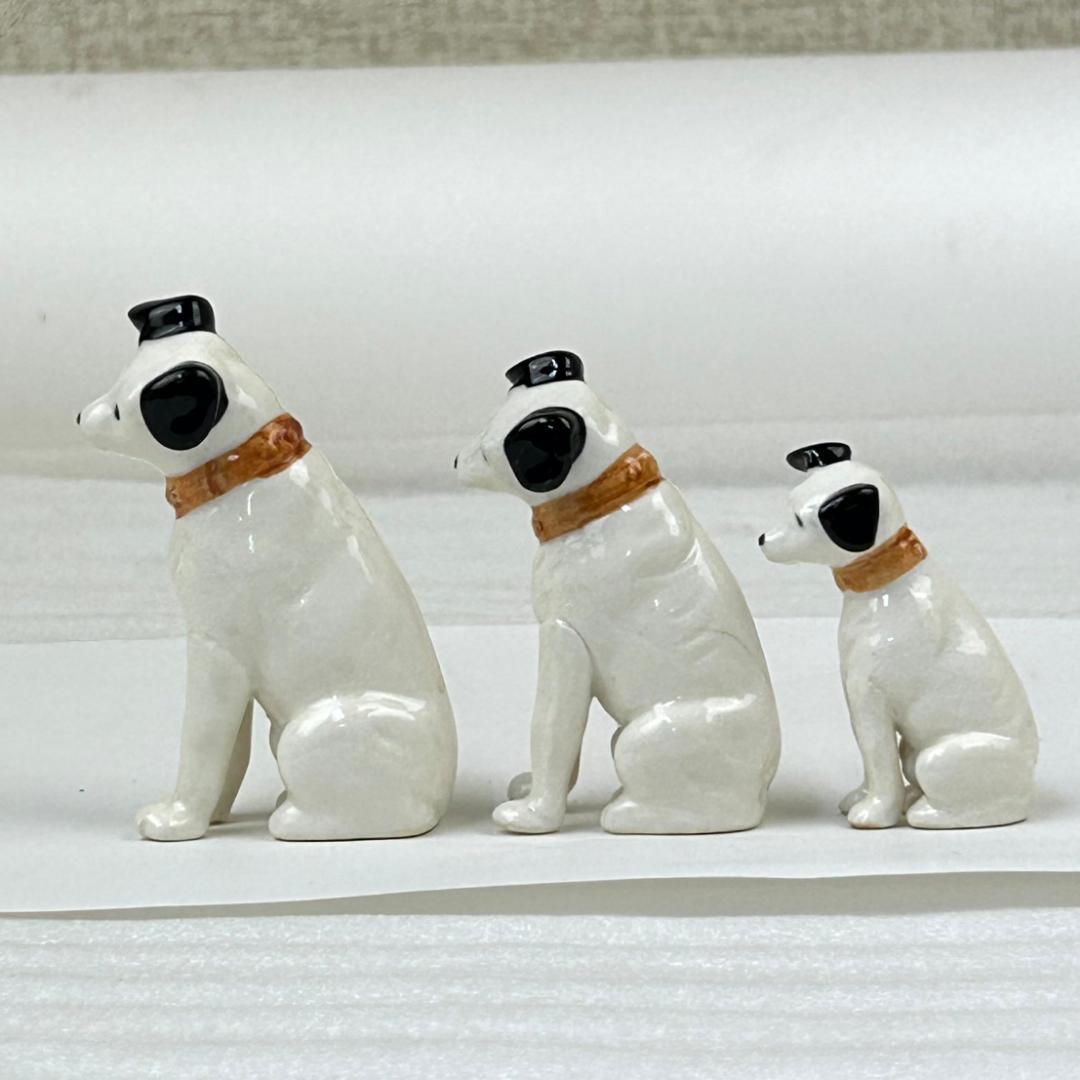【昭和レトロ】ビクター 犬　ニッパー　陶製置物　10体まとめ売り　アンティーク