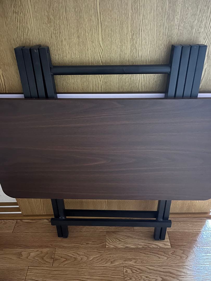 折りたたみ式テーブル 80×80cm ダークブラウン