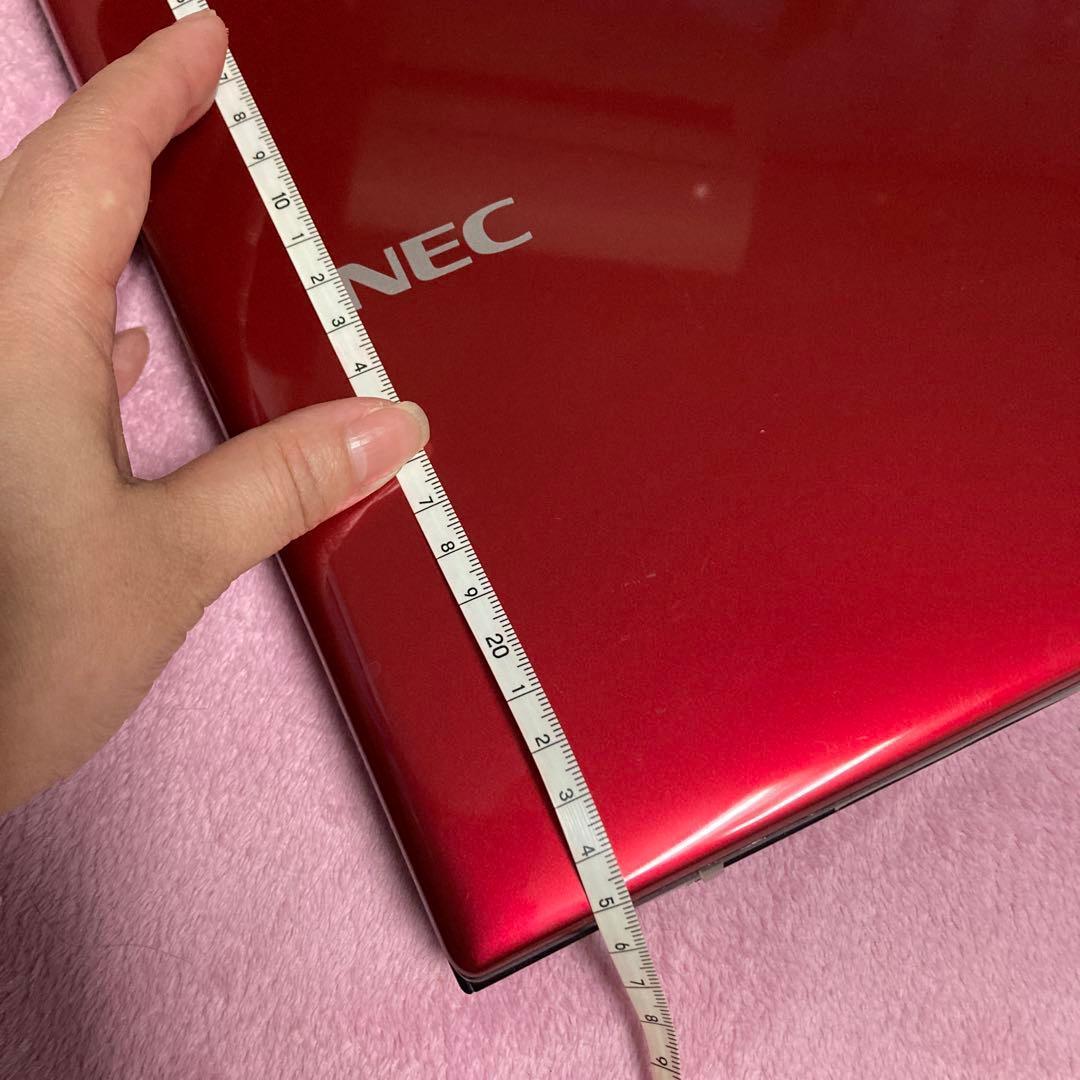 ✨美品✨クールな赤 NEC ノートパソコン キーボードカバー 保護シート あり☆