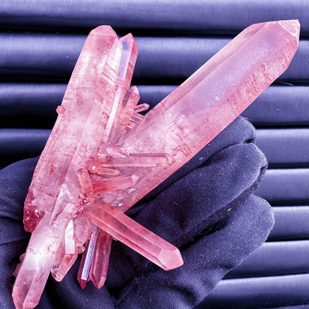 希少❗️絶品❗️超綺麗♡超強いパワー ピンクヒマラヤ クラスター水晶天然石A1536