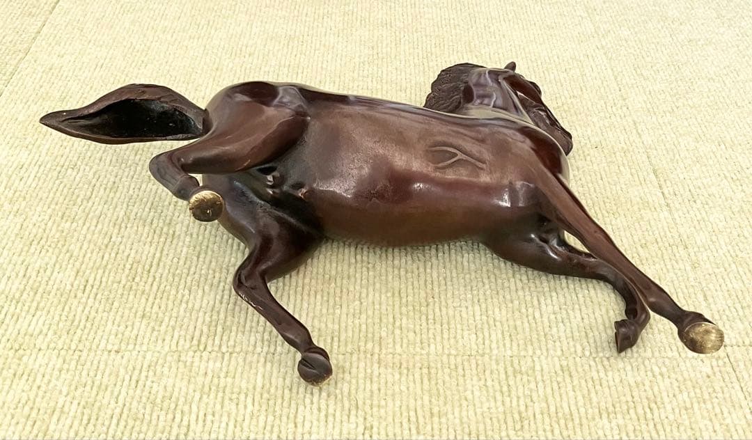馬の置物 真鍮製　工芸 オブジェ インテリア アンティーク調 レトロ　縁起物