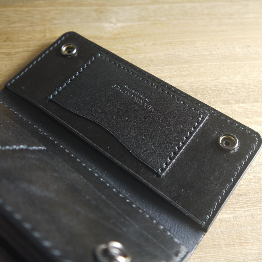 ヌメ革　栃木レザー　サドルレザー　ロングウォレット　トラッカーウォレット