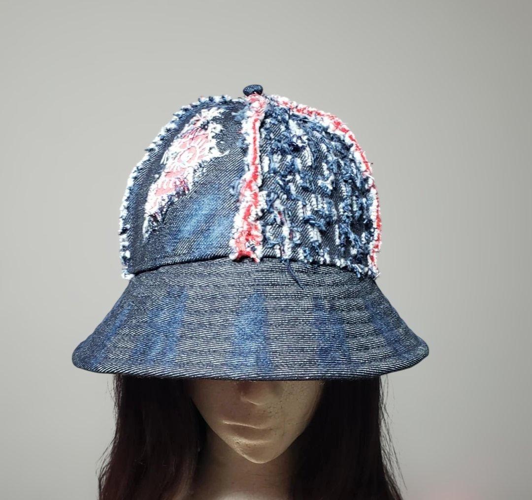 デニムパッチワークキャップ