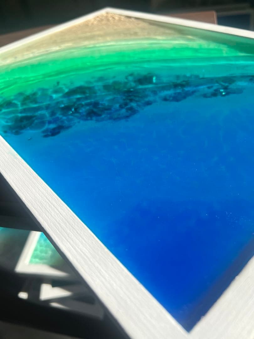 【レジンアート】波紋アート／B4size／アートパネル／壁掛け可能