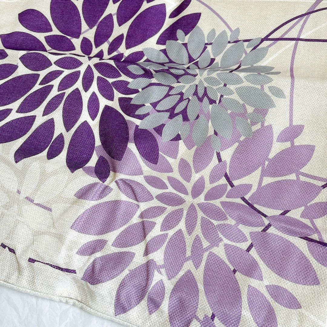 クッションカバー 北欧 花柄 パープル 50×50cm 2枚セット おしゃれ