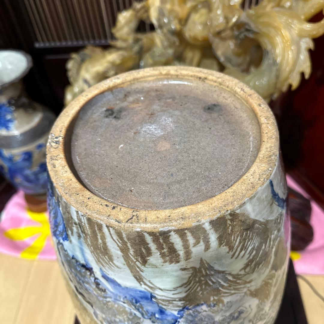 希少　骨董品　中国美術　特大　中国花瓶　壺