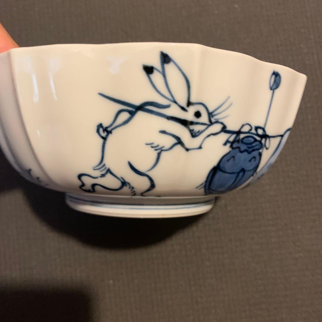 鳥獣戯画モチーフ 6寸八角小鉢