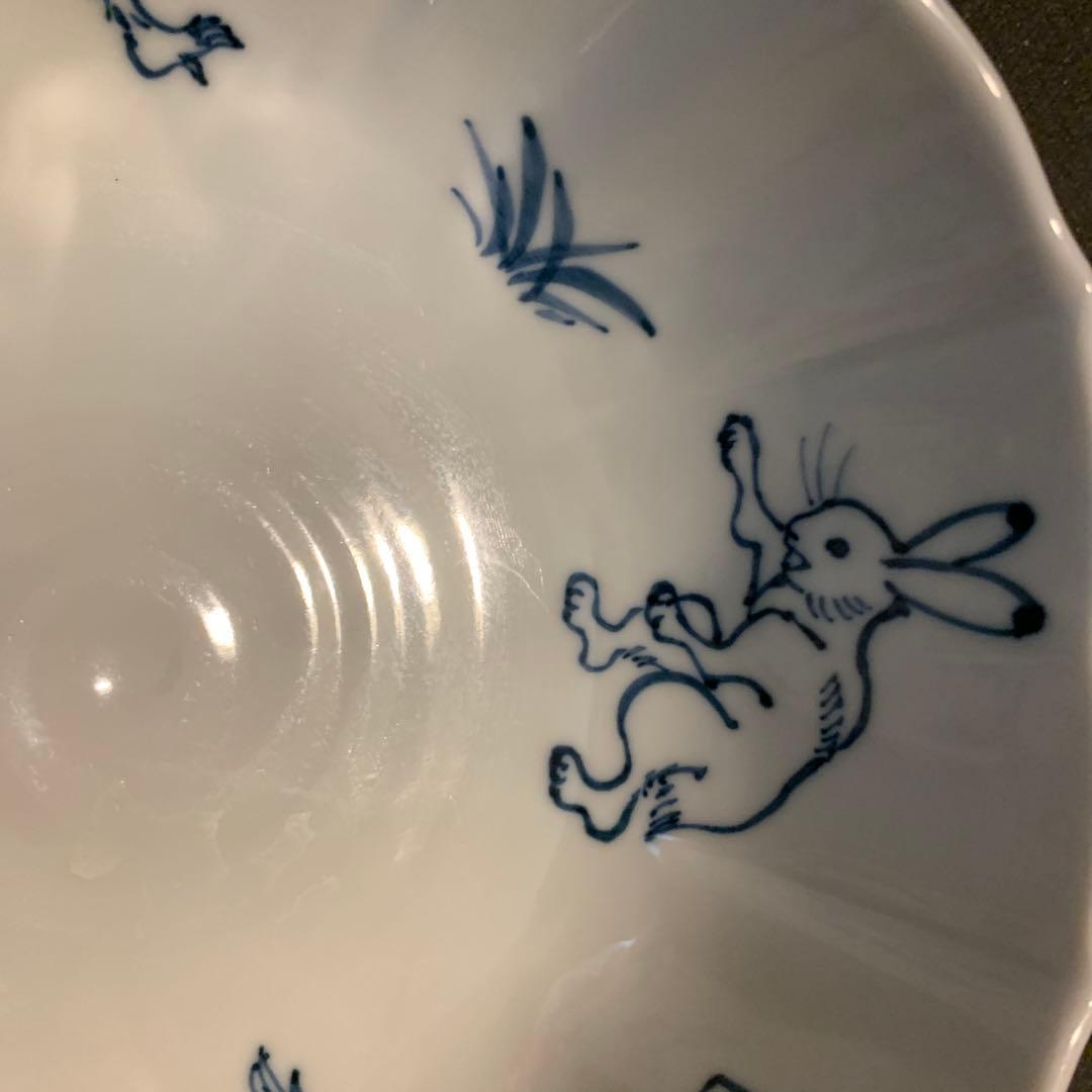 鳥獣戯画モチーフ 6寸八角小鉢