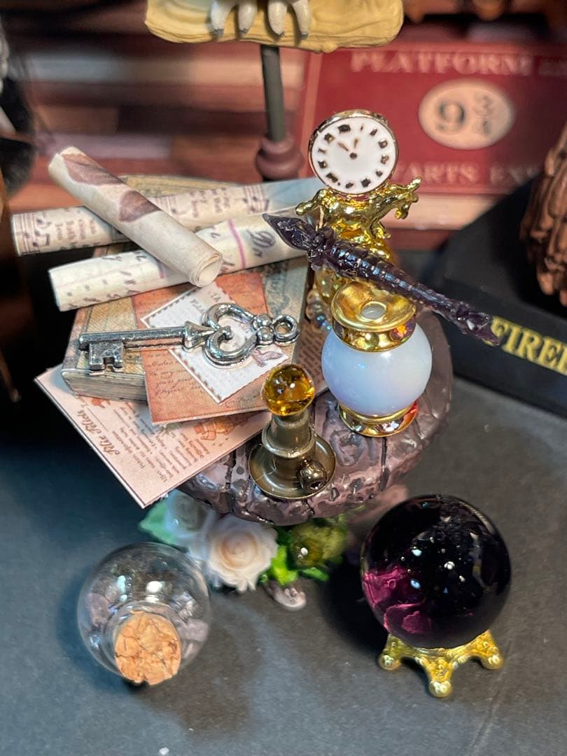 サイドテーブル魔法学を学ぶ魔法学セットブラックマンキー