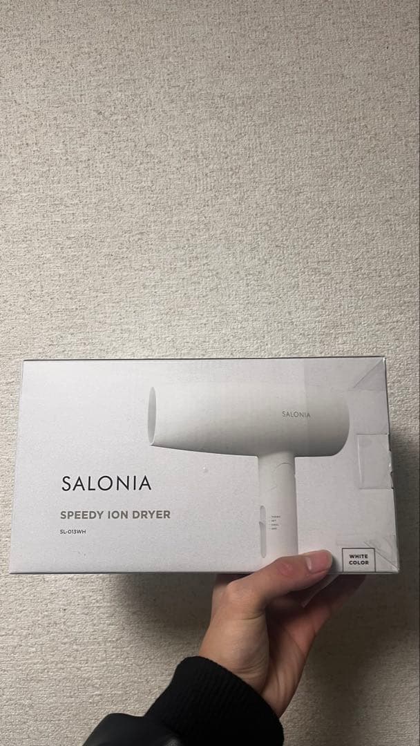 【新品未使用品】人気色 SALONIA スピーディーイオンドライヤー 白