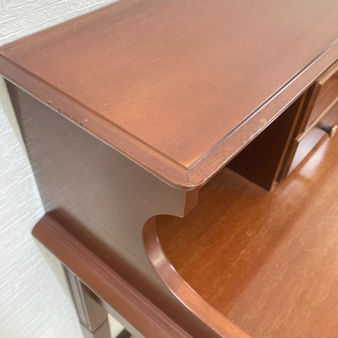 東海家具　ミニデスク　机　天然木　クラシカル　コンパクト