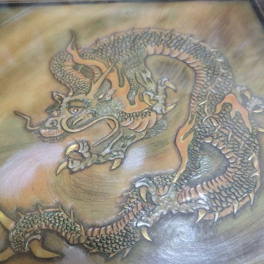 鋳造画 龍 骨董 アンティーク 古美術