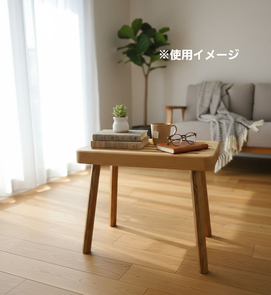 ナチュラルスツール　高さ36　八角脚　べンチ　サイドテーブル　椅子　日本製　職人