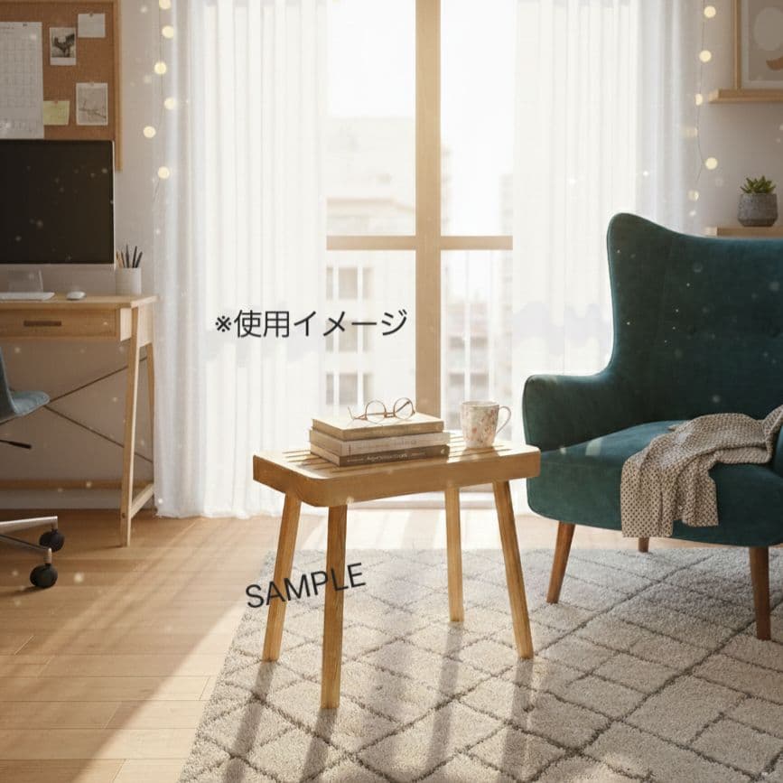 ナチュラルスツール　高さ36　八角脚　べンチ　サイドテーブル　椅子　日本製　職人