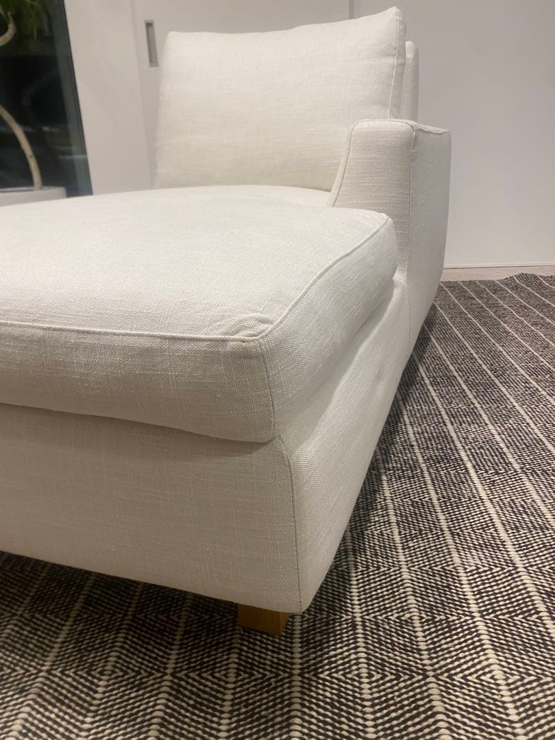 【美品】ACTUS LAULU カウチソファ ベージュ／3人掛け ソファ 美品