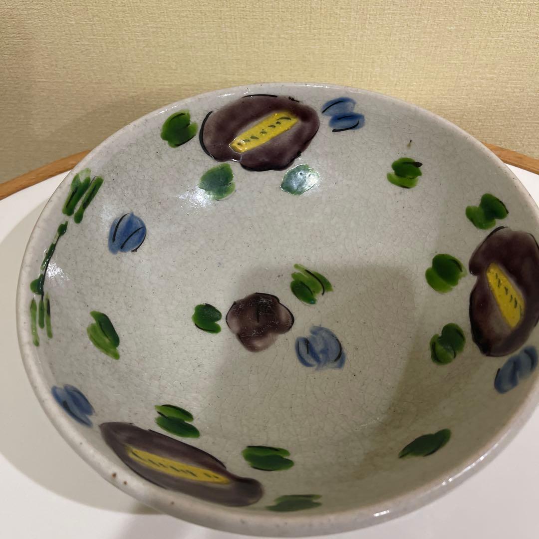 仙台更窯/せんだいこうよう/椿柄/深皿 和食器 中鉢 煮物鉢