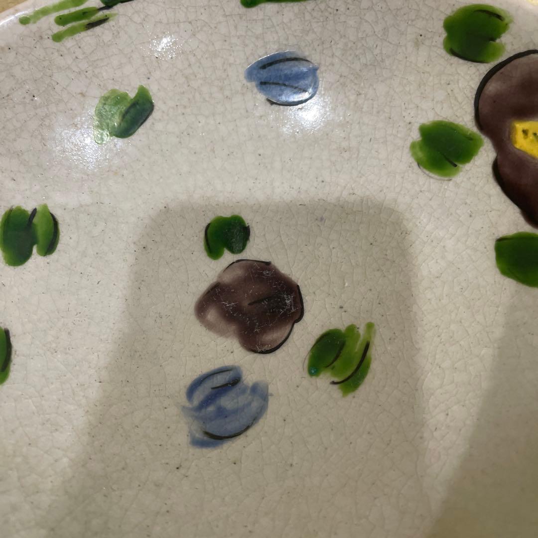 仙台更窯/せんだいこうよう/椿柄/深皿 和食器 中鉢 煮物鉢