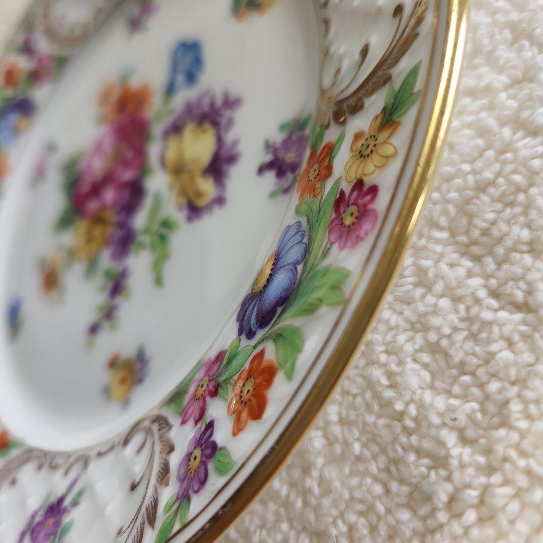 シューマンババリア　ドレスデンフラワー　アンティーク　エンボス加工