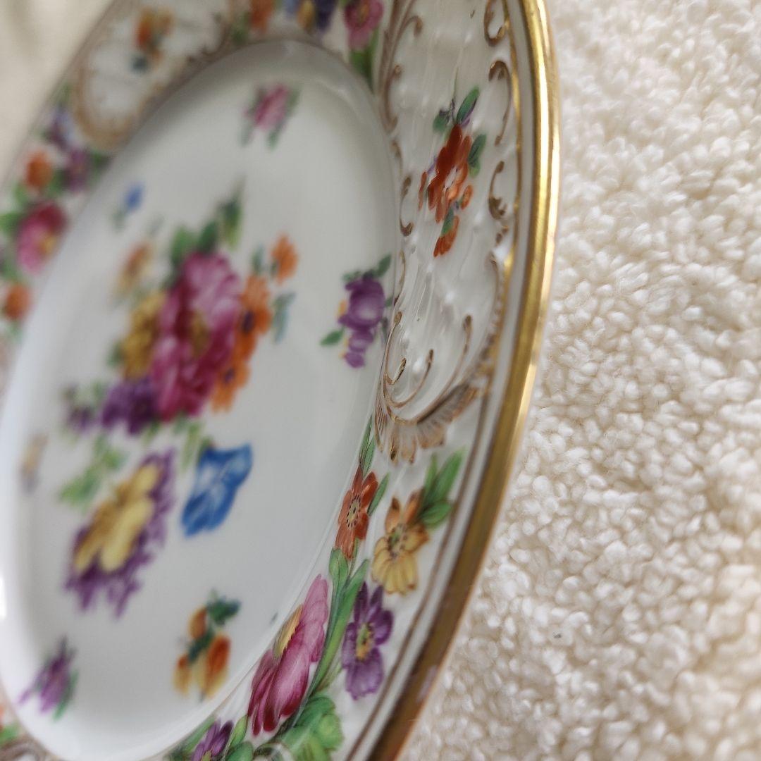 シューマンババリア　ドレスデンフラワー　アンティーク　エンボス加工