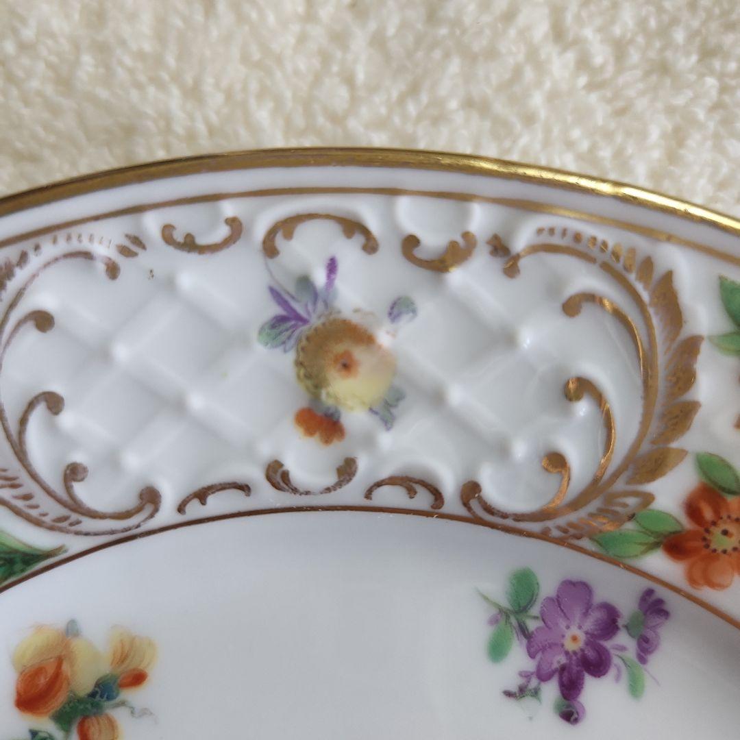 シューマンババリア　ドレスデンフラワー　アンティーク　エンボス加工