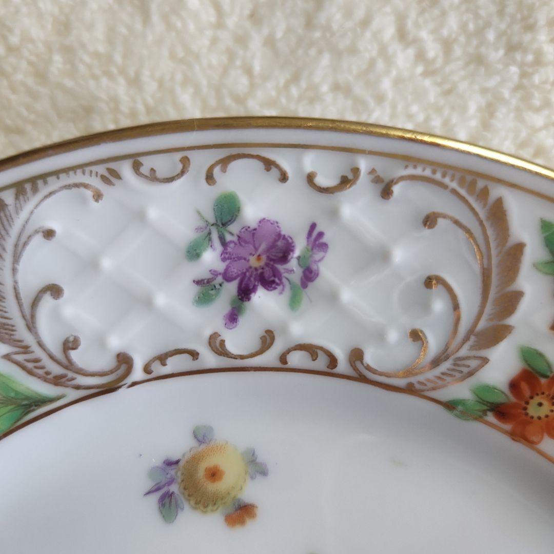 シューマンババリア　ドレスデンフラワー　アンティーク　エンボス加工