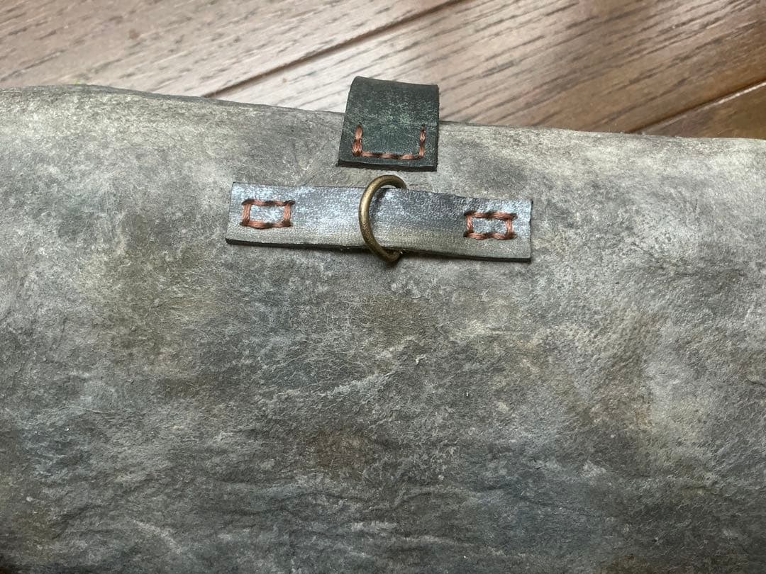 フェイク石バッグ 苔刺繍　カルトナージュ　ジブリ　一点もの　作家ものクラッチ