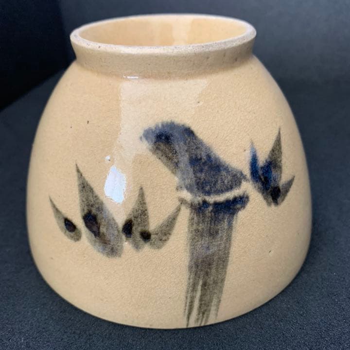 古薩摩　薩摩焼　茶碗　絵付　笹の絵　茶碗　茶道具