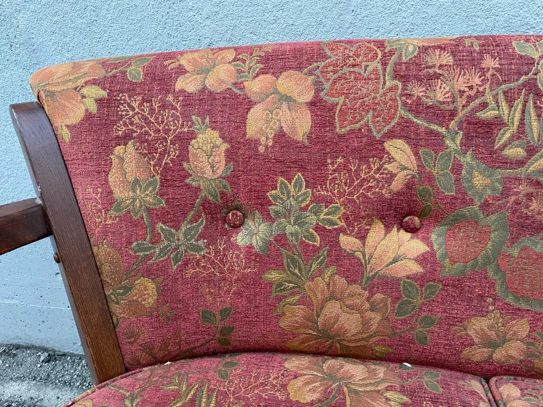 ★状態〇★ 三越 ブルージュ ソファ アームチェア H72xW122xD69cm