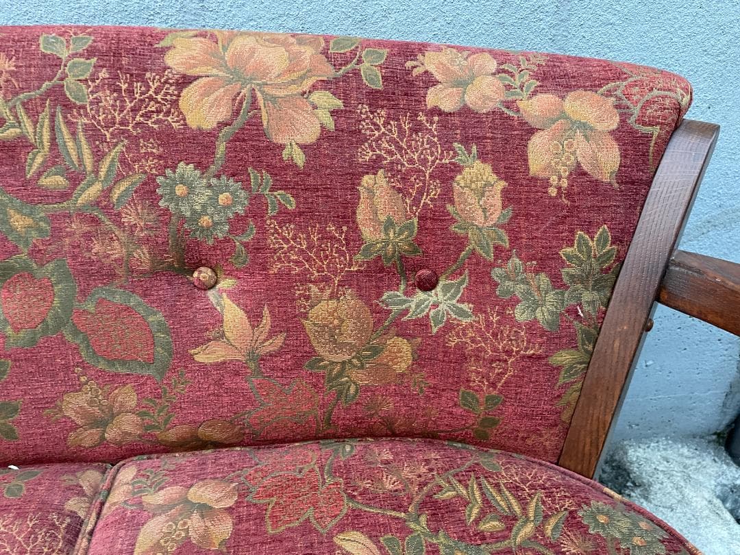 ★状態〇★ 三越 ブルージュ ソファ アームチェア H72xW122xD69cm