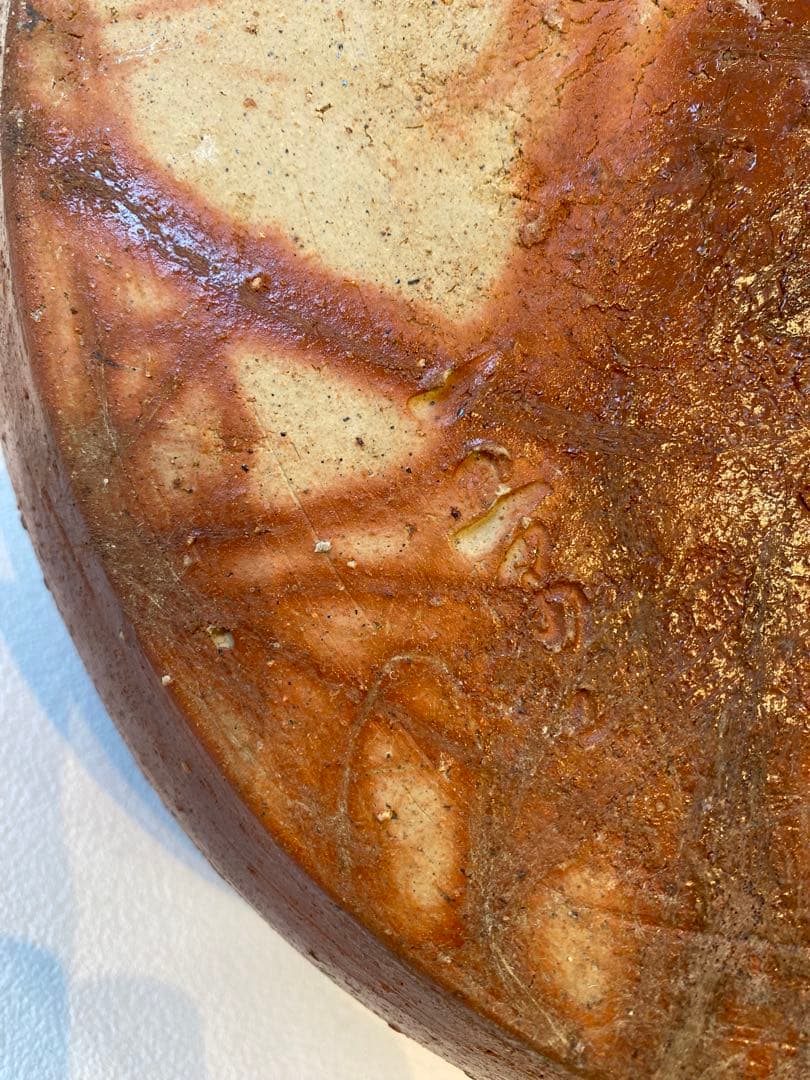 T6 備芸会展 備前焼「火襷花入」小山一草 共箱 備前焼