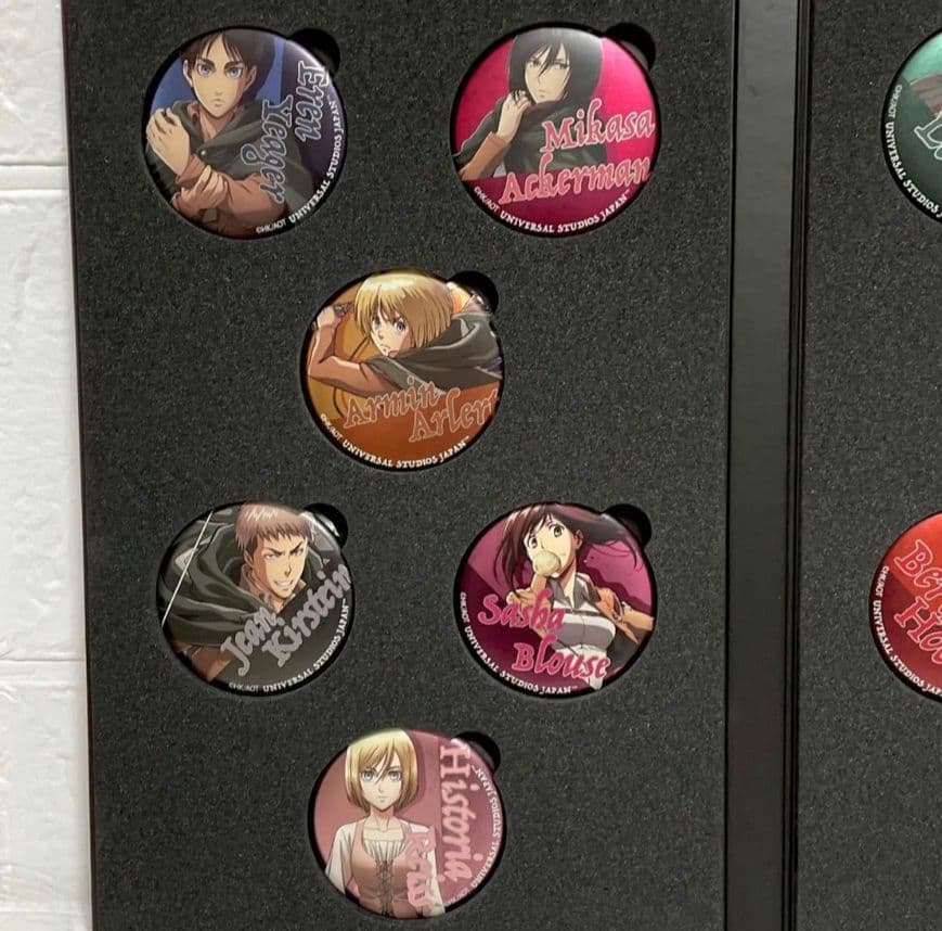 進撃巨人 ユニバーサルスタジオジャパン 缶バッジコレクション コンプリート