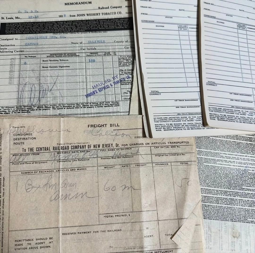 海外ヴィンテージ 書類系 ／ 蚤の市 ジャンクジャーナル 領収書 ④