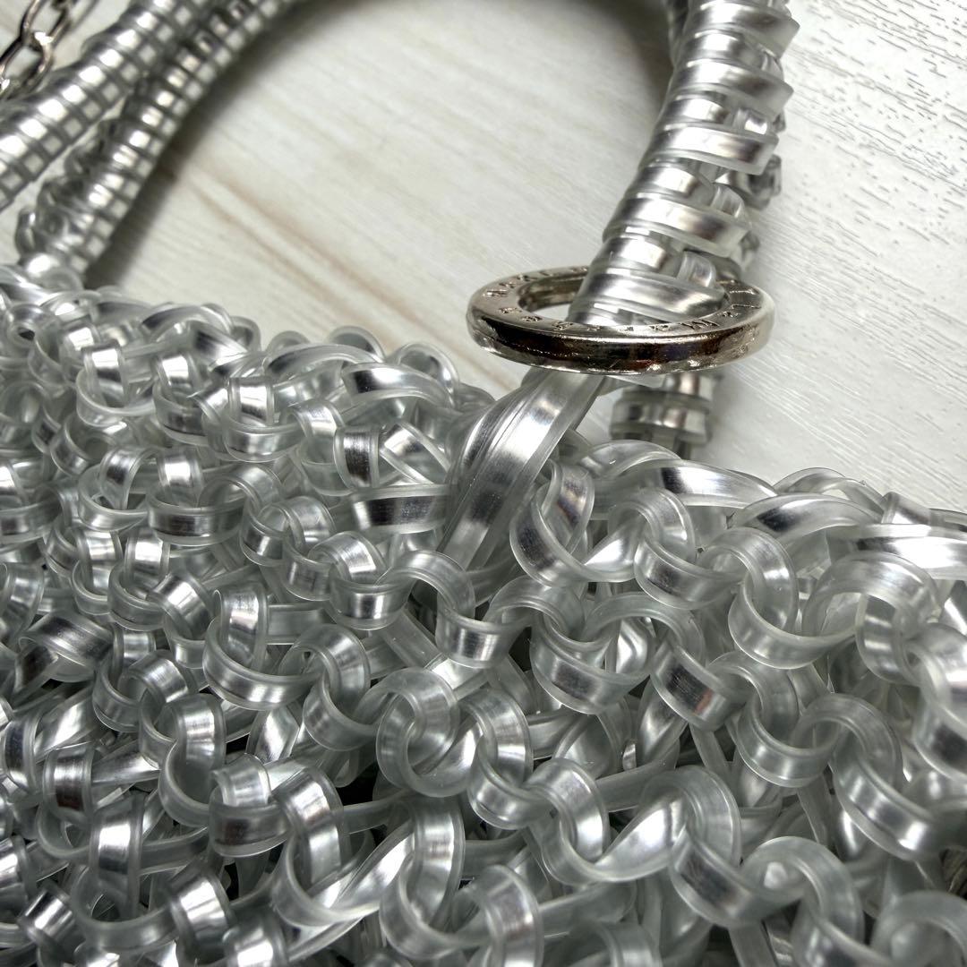 専用商品☆キラキラショルダーバッグ☆フロストシルバー☆取り外し可能なチェーン付き