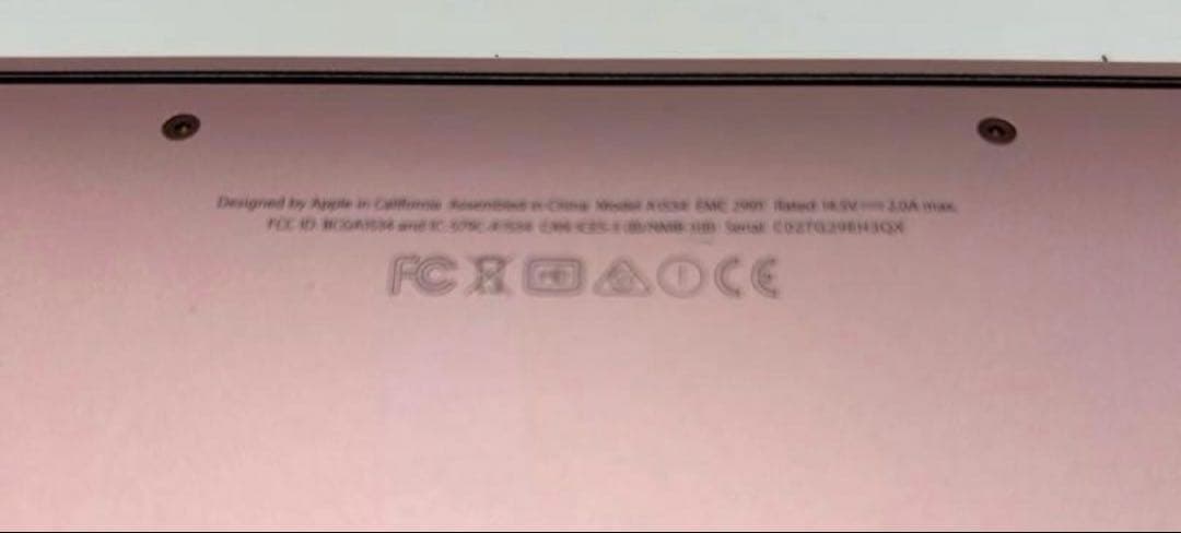 ジャンク　MacBookAir 2016 13インチ　A1534 ローズゴールド