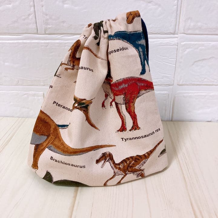 入園入学グッズ　6点セット　恐竜×デニム風